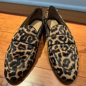 Franco Sarto leopard print loafers